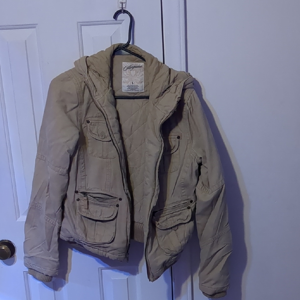 Aeropostale Light Tan Quilted Jacket